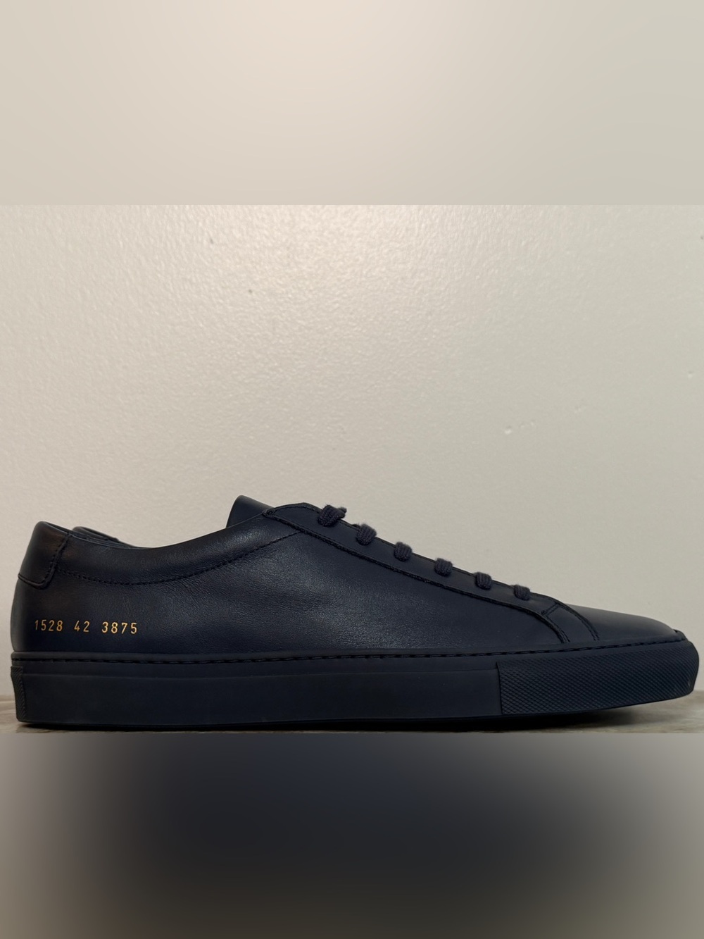 COMMON PROJECTS ORIGINAL ACHILLES LOW BLUE LEATHER 9 42 MINIMALIST $550 ITALY